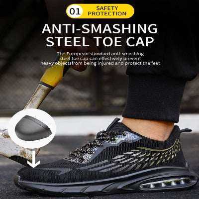 Breathable Steel Toe Safety Work Shoe, Anti-Smash & Comfort - FZ-152