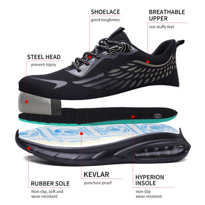Breathable Steel Toe Safety Work Shoe, Anti-Smash & Comfort - FZ-152