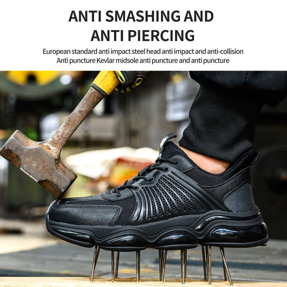 Breathable Steel Toe Safety Work Shoe, Anti-Smash & Comfort - FZ - 309