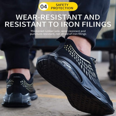 Breathable Steel Toe Safety Work Shoe, Anti-Smash & Comfort - FZ-152