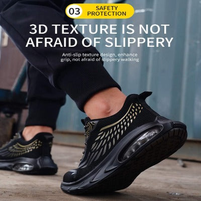 Breathable Steel Toe Safety Work Shoe, Anti-Smash & Comfort - FZ-152